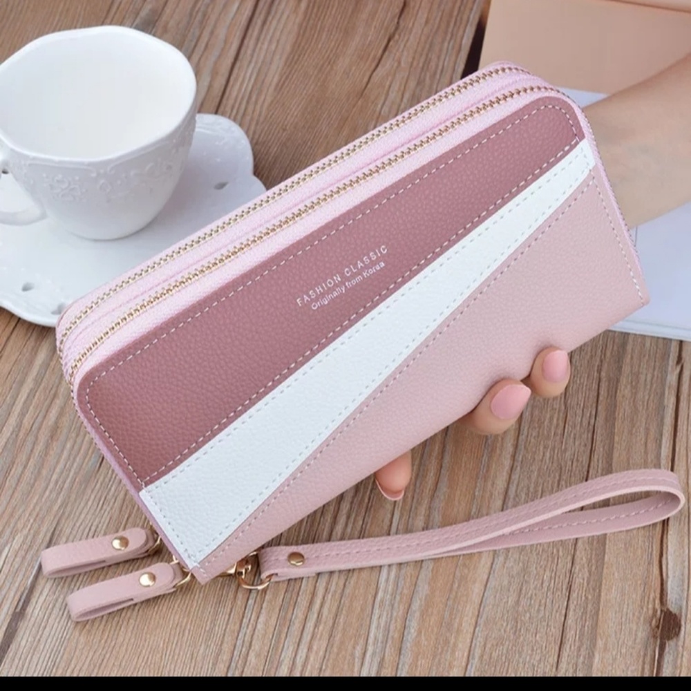 Double Zipper Wallet Long Female Phone Clutc